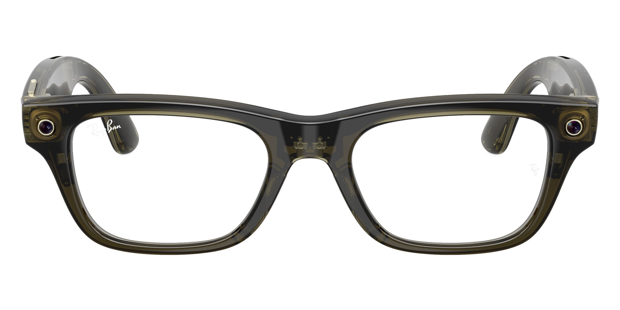 Ray-Ban® Meta Blayzer RW7001 RW7001 8530 54 Eyeglasses - Transparent Dark Olive