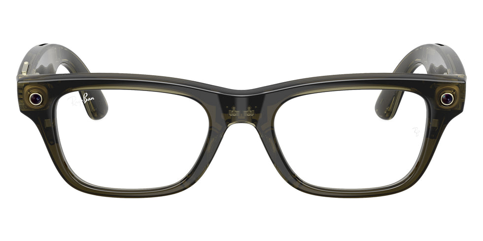 Ray-Ban® Meta Blayzer RW7001 RW7001 8530 54 Eyeglasses - Transparent Dark Olive