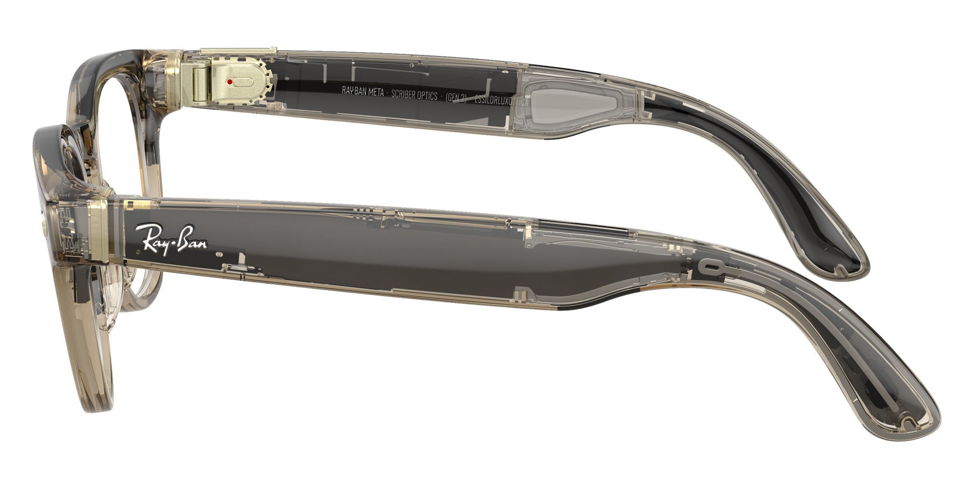 Ray-Ban® Meta Scriber RW7002 RW7002 8531 49 Eyeglasses - Light Brown