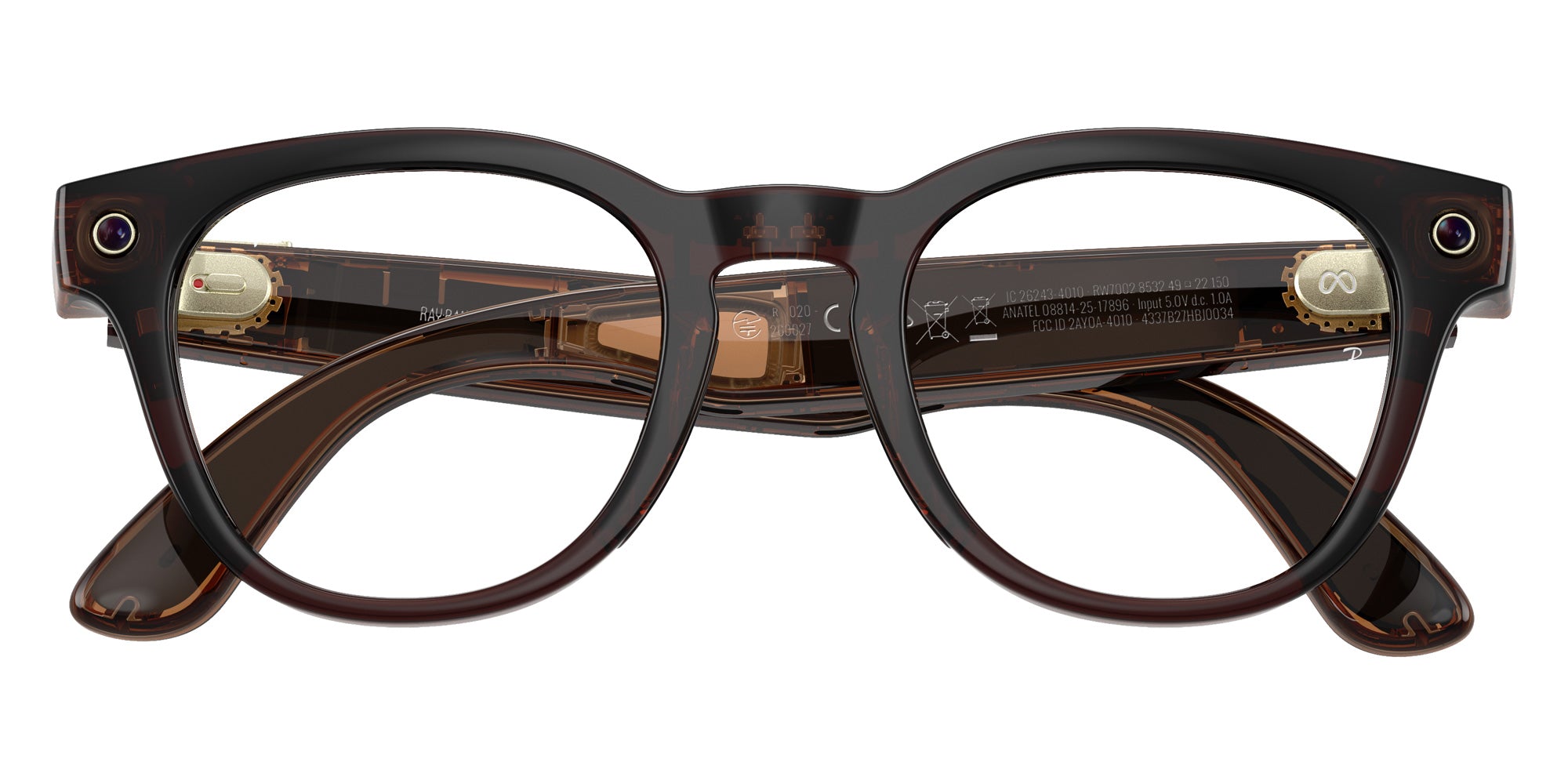 Ray-Ban® Meta Scriber RW7002 RW7002 8532 49 Eyeglasses - Transparent Umber