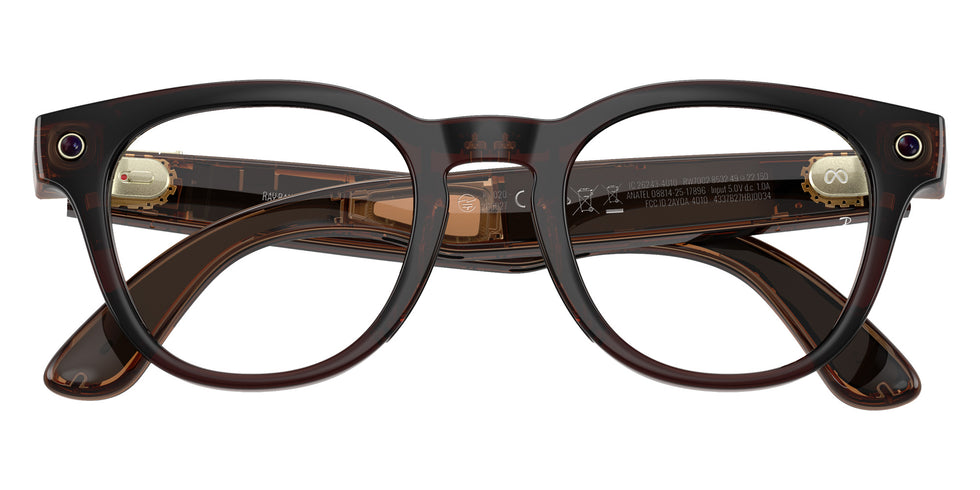 Ray-Ban® Meta Scriber RW7002 RW7002 8532 49 Eyeglasses - Transparent Umber