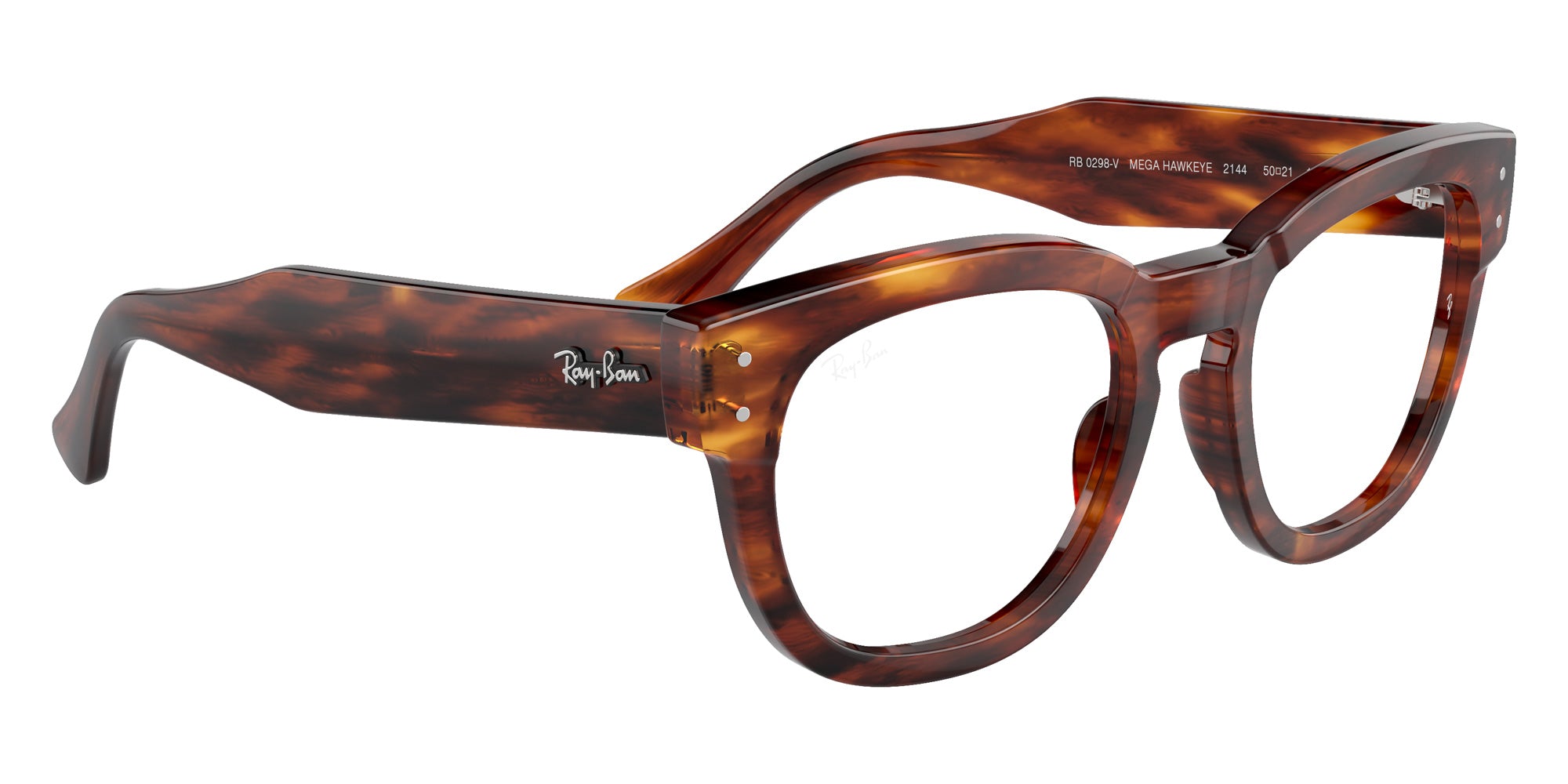 Ray-Ban® RX0298V RX0298V 2144 50 Eyeglasses - Striped Havana