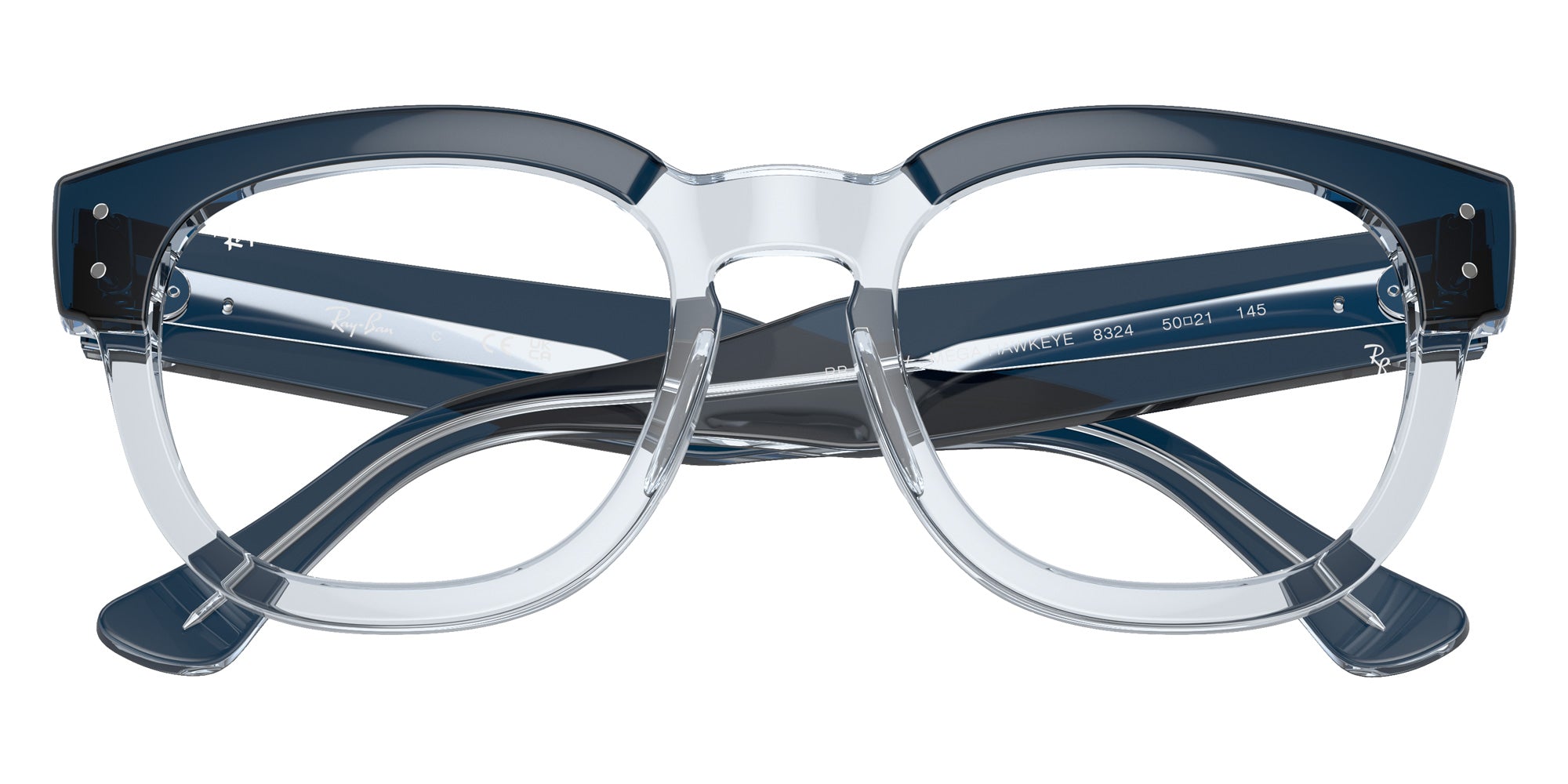 Ray-Ban® RX0298V RX0298V 8324 50 Eyeglasses - Blue On Transparent Blue