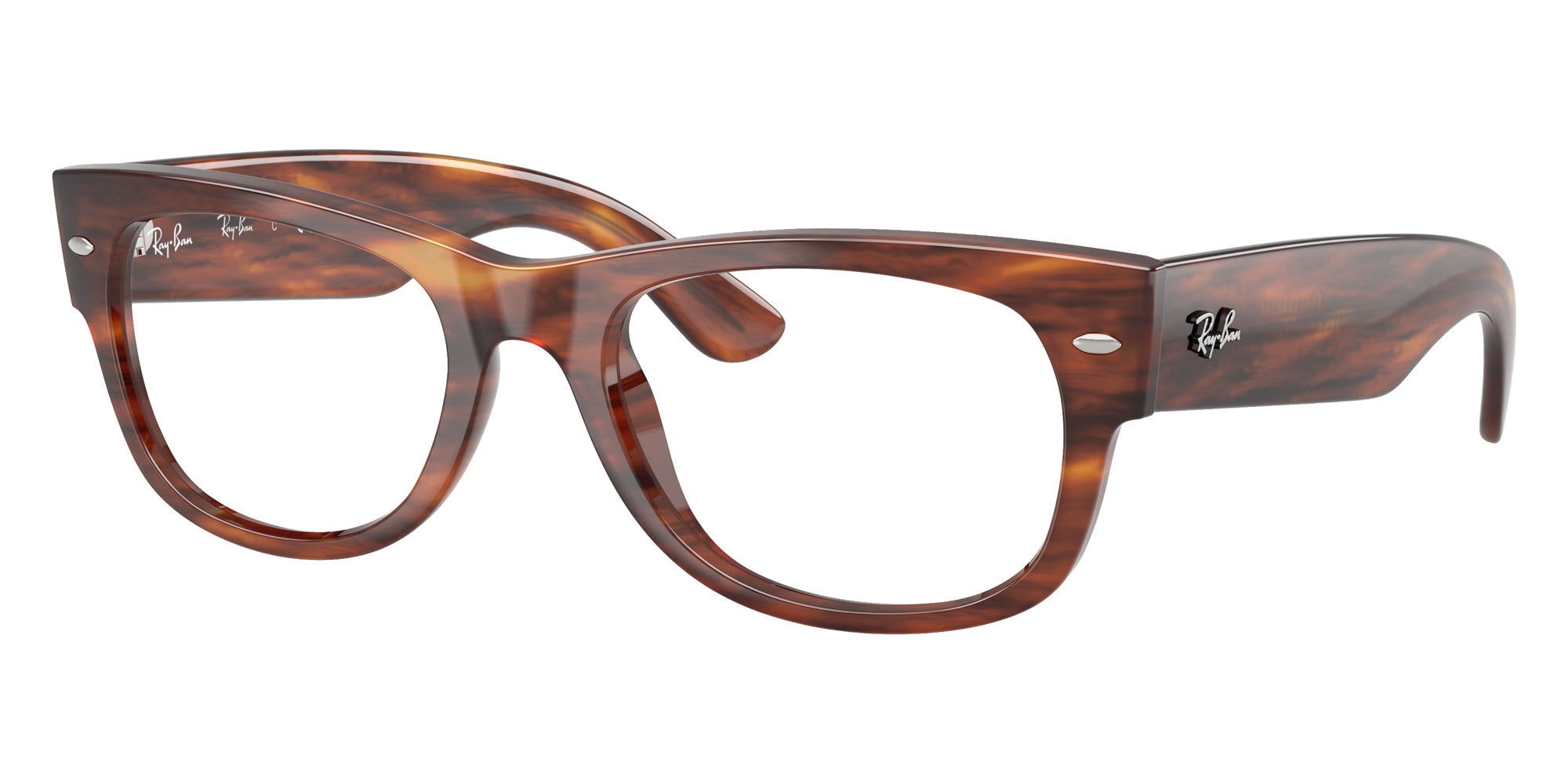 Ray-Ban® RX0832V RX0832V 2144 52 Eyeglasses - Striped Havana