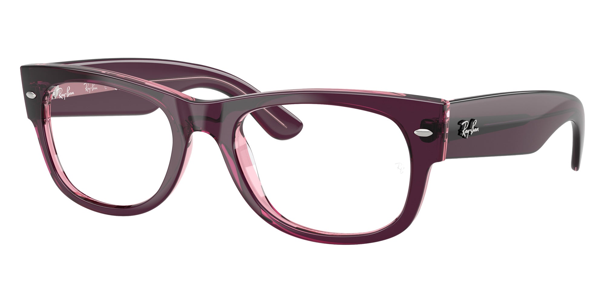 Ray-Ban® RX0832V RX0832V 8364 52 Eyeglasses - Violet/Pink