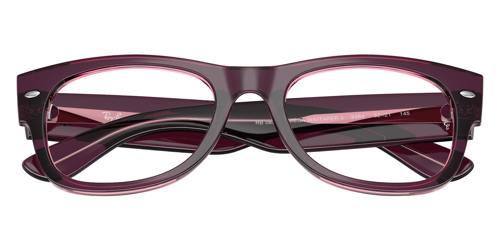 Ray-Ban® RX0832V RX0832V 8364 52 Eyeglasses - Violet/Pink