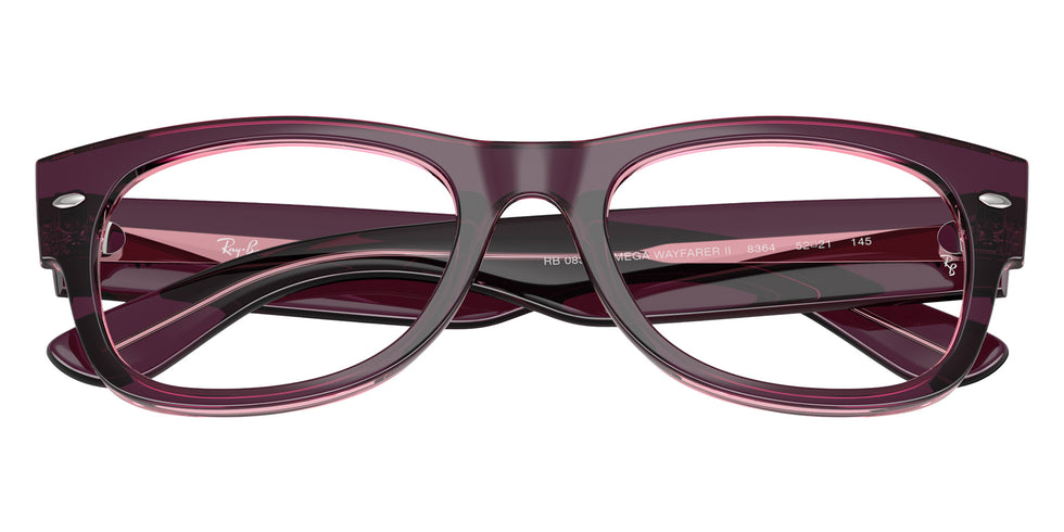 Ray-Ban® RX0832V RX0832V 8364 52 Eyeglasses - Violet/Pink