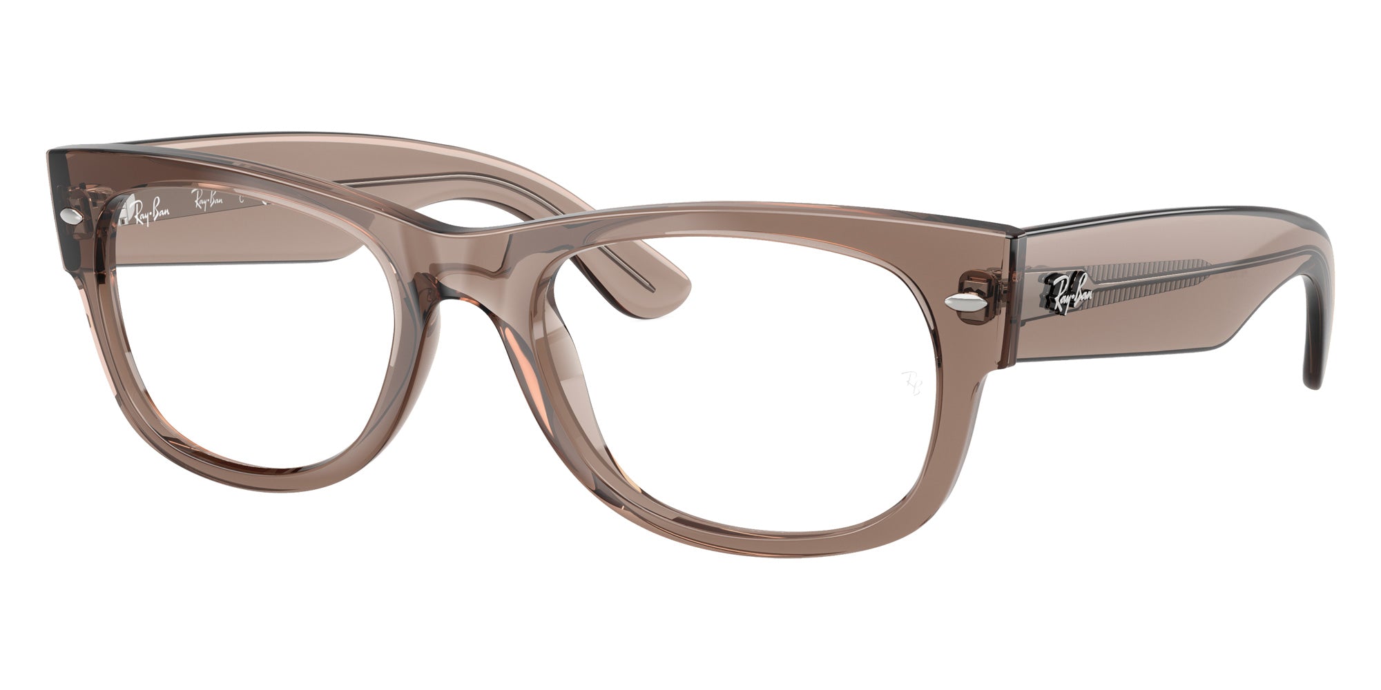Ray-Ban® RX0832V RX0832V 8457 52 Eyeglasses - Transparent Taupe Beige