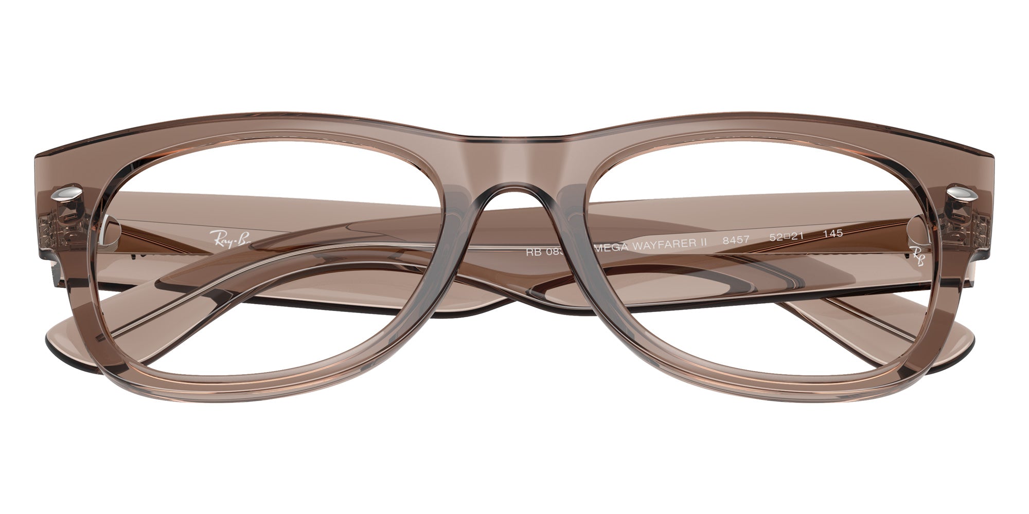 Ray-Ban® RX0832V RX0832V 8457 52 Eyeglasses - Transparent Taupe Beige