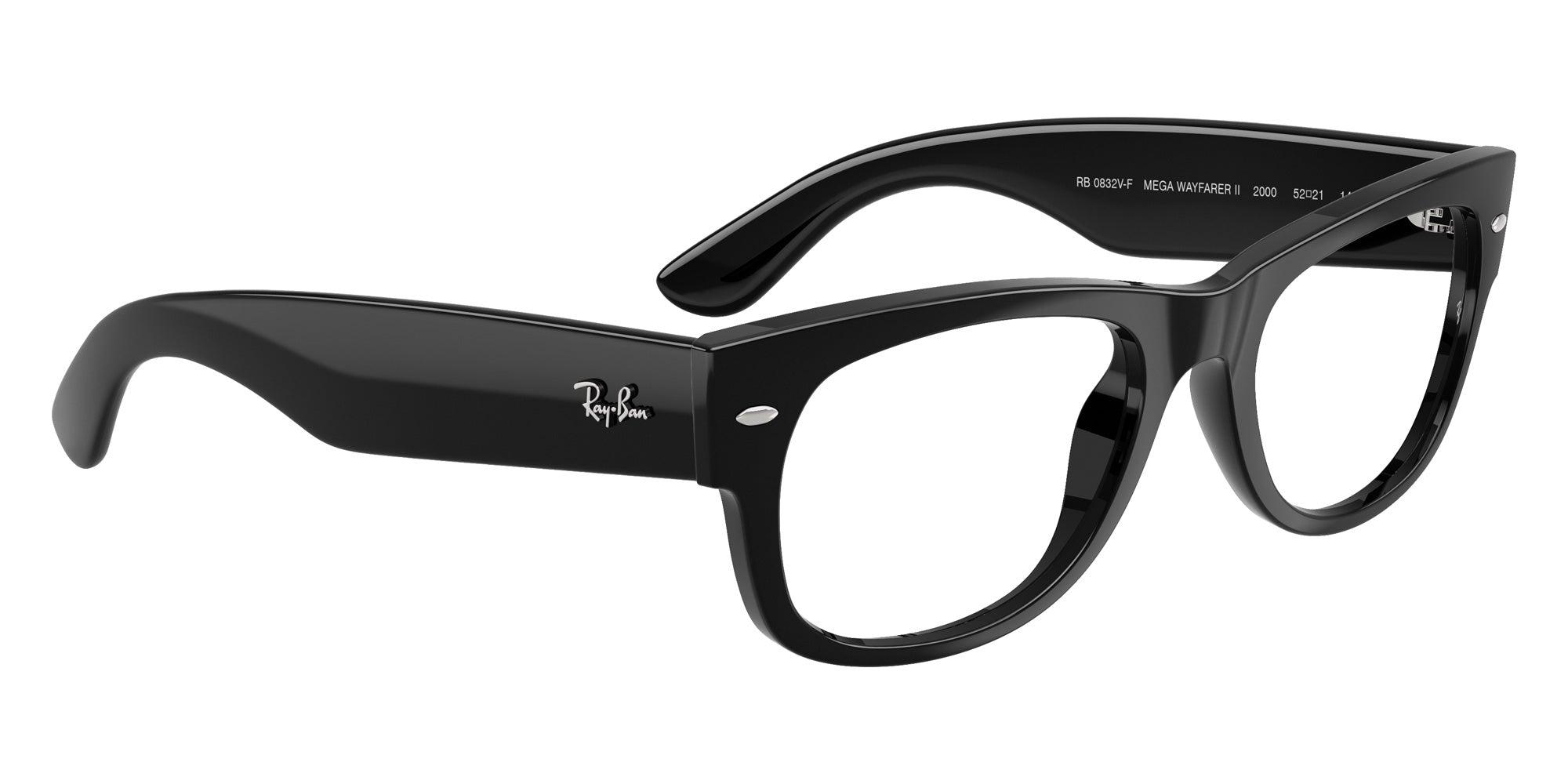 Ray-Ban® RX0832VF RX0832VF 2000 52 Eyeglasses - Black