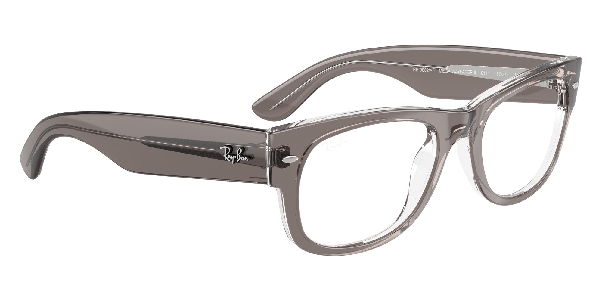 Ray-Ban® RX0832VF RX0832VF 8111 52 Eyeglasses - Transparent Gray