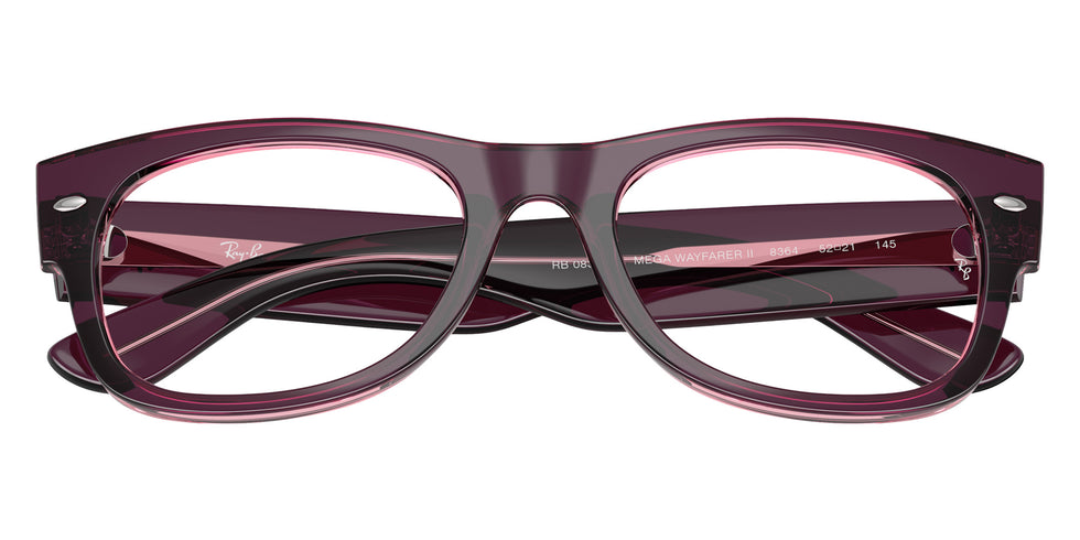 Ray-Ban® RX0832VF RX0832VF 8364 52 Eyeglasses - Violet/Pink