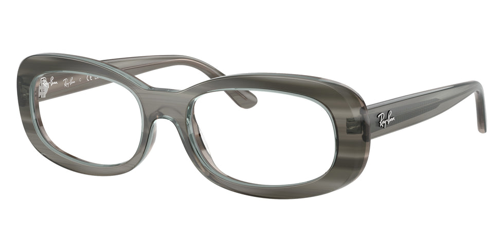 Ray-Ban® RX2221V RX2221V 8453 53 Eyeglasses - Striped Gray
