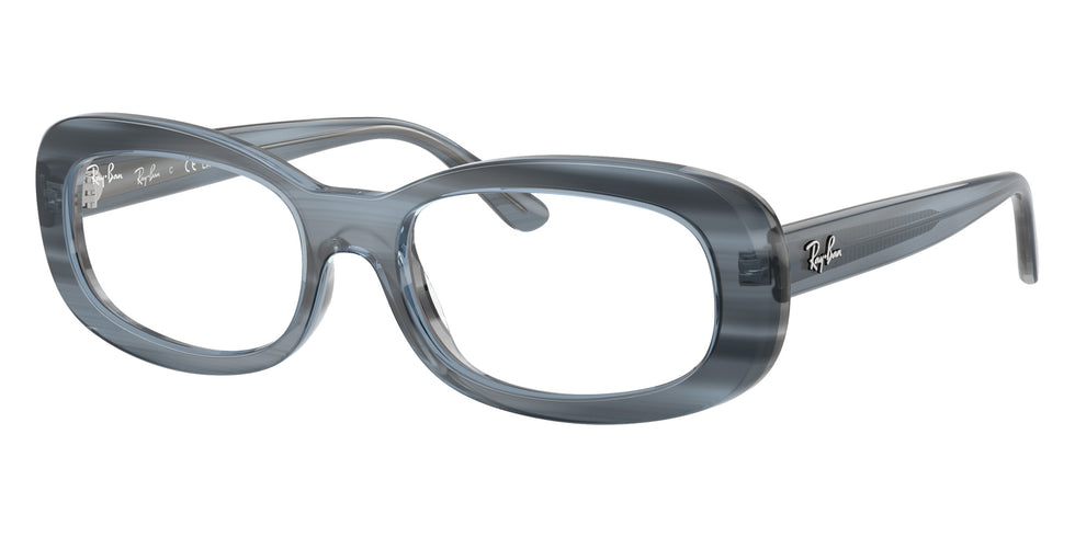 Ray-Ban® RX2221V RX2221V 8456 53 Eyeglasses - Striped Blue