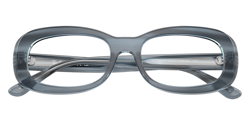 Ray-Ban® RX2221V RX2221V 8456 53 Eyeglasses - Striped Blue
