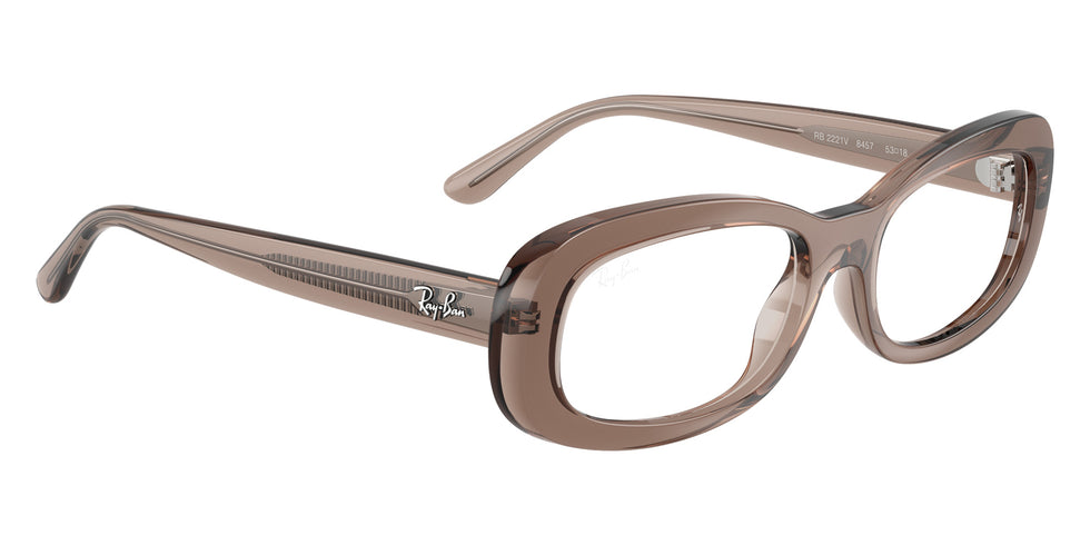 Ray-Ban® RX2221V RX2221V 8457 53 Eyeglasses - Transparent Beige