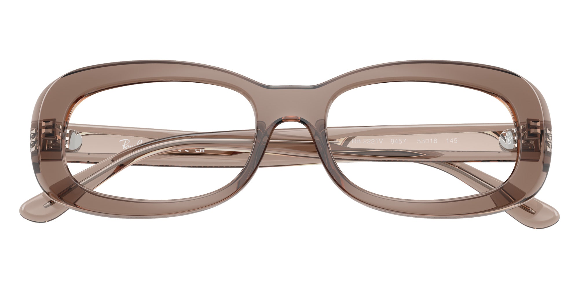 Ray-Ban® RX2221V RX2221V 8457 53 Eyeglasses - Transparent Beige