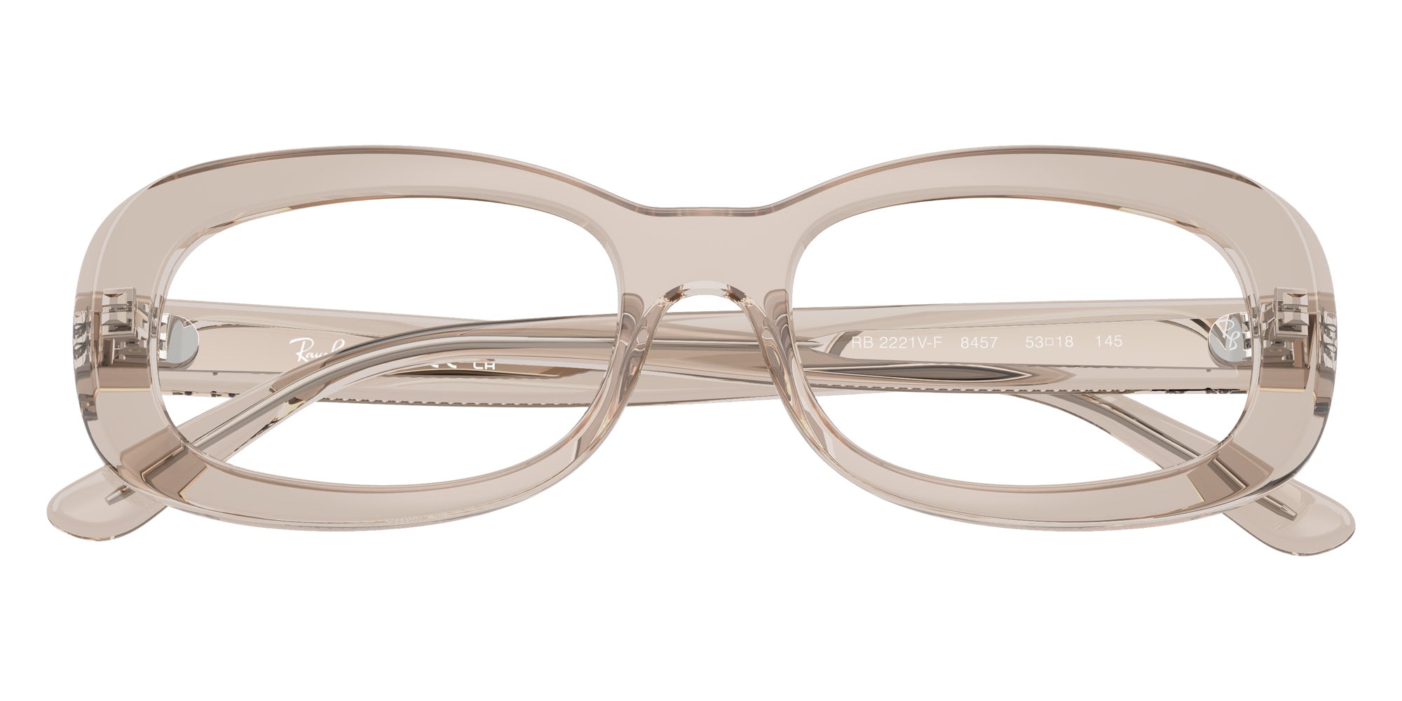 Ray-Ban® RX2221VF RX2221VF 8457 53 Eyeglasses - Transparent Beige