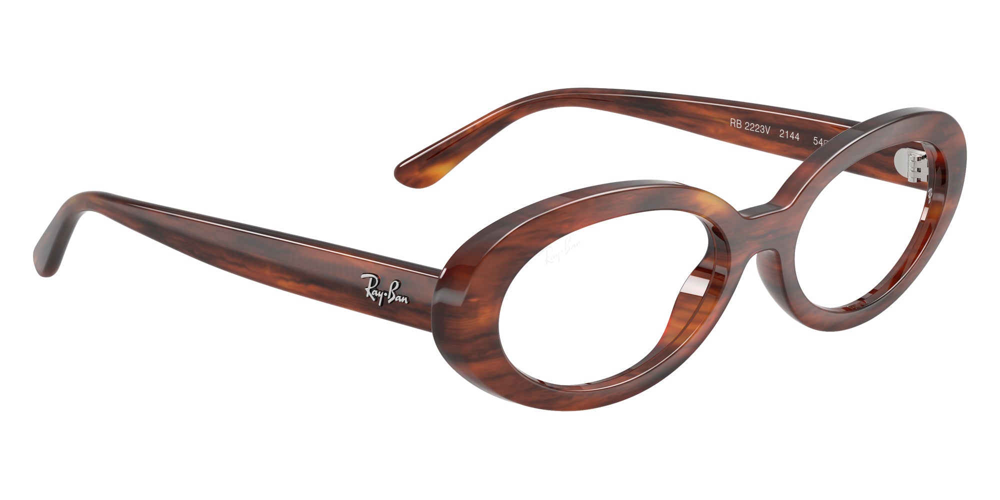 Ray-Ban® RX2223V RX2223V 2144 54 Eyeglasses - Striped Havana