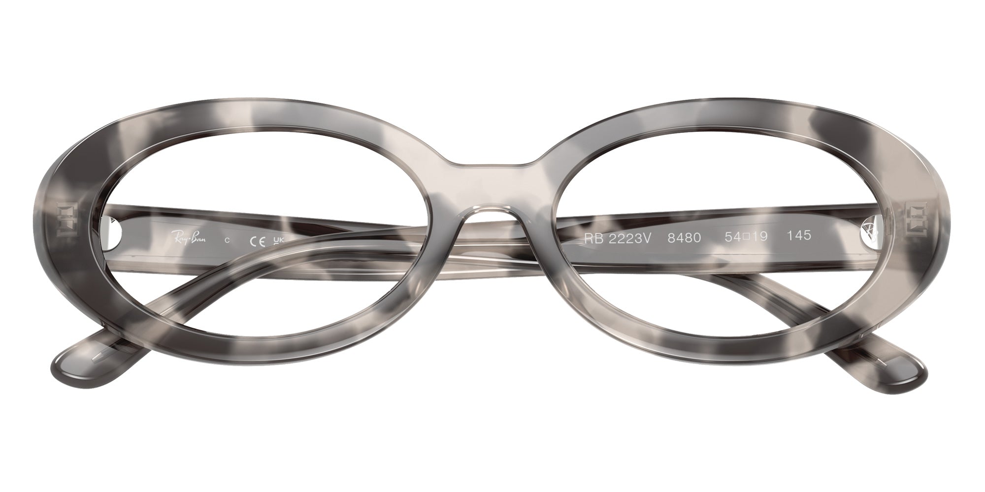 Ray-Ban® RX2223V RX2223V 8480 52 Eyeglasses - Opel Gray Havana