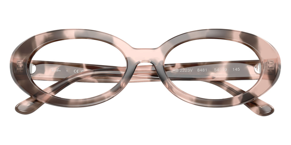 Ray-Ban® RX2223V RX2223V 8481 54 Eyeglasses - Opal Pink Havana
