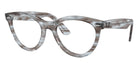 Ray-Ban® RX2241V RX2241V 8361 51 Eyeglasses - Striped Transparent Blue
