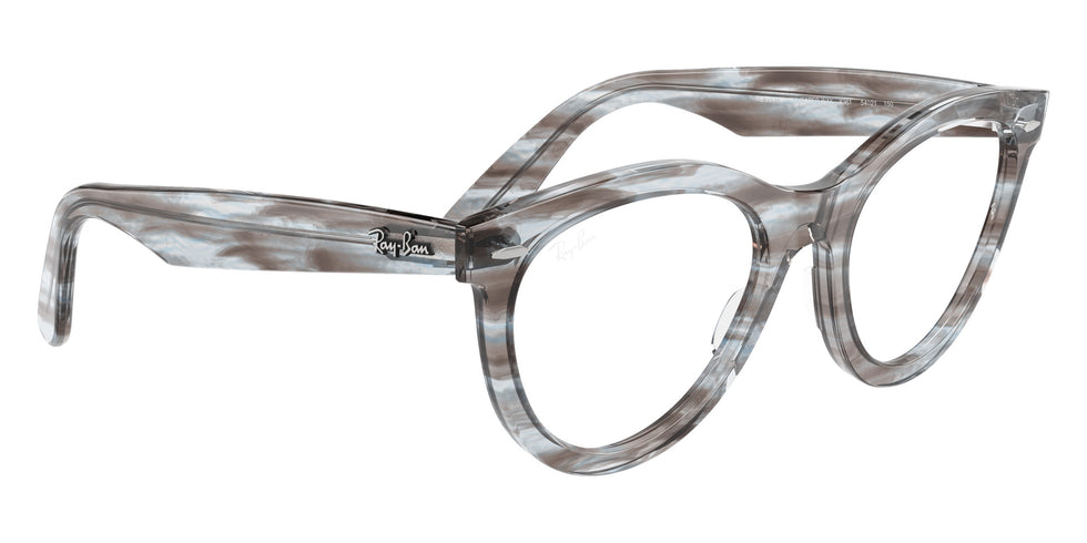 Ray-Ban® RX2241V RX2241V 8361 51 Eyeglasses - Striped Transparent Blue