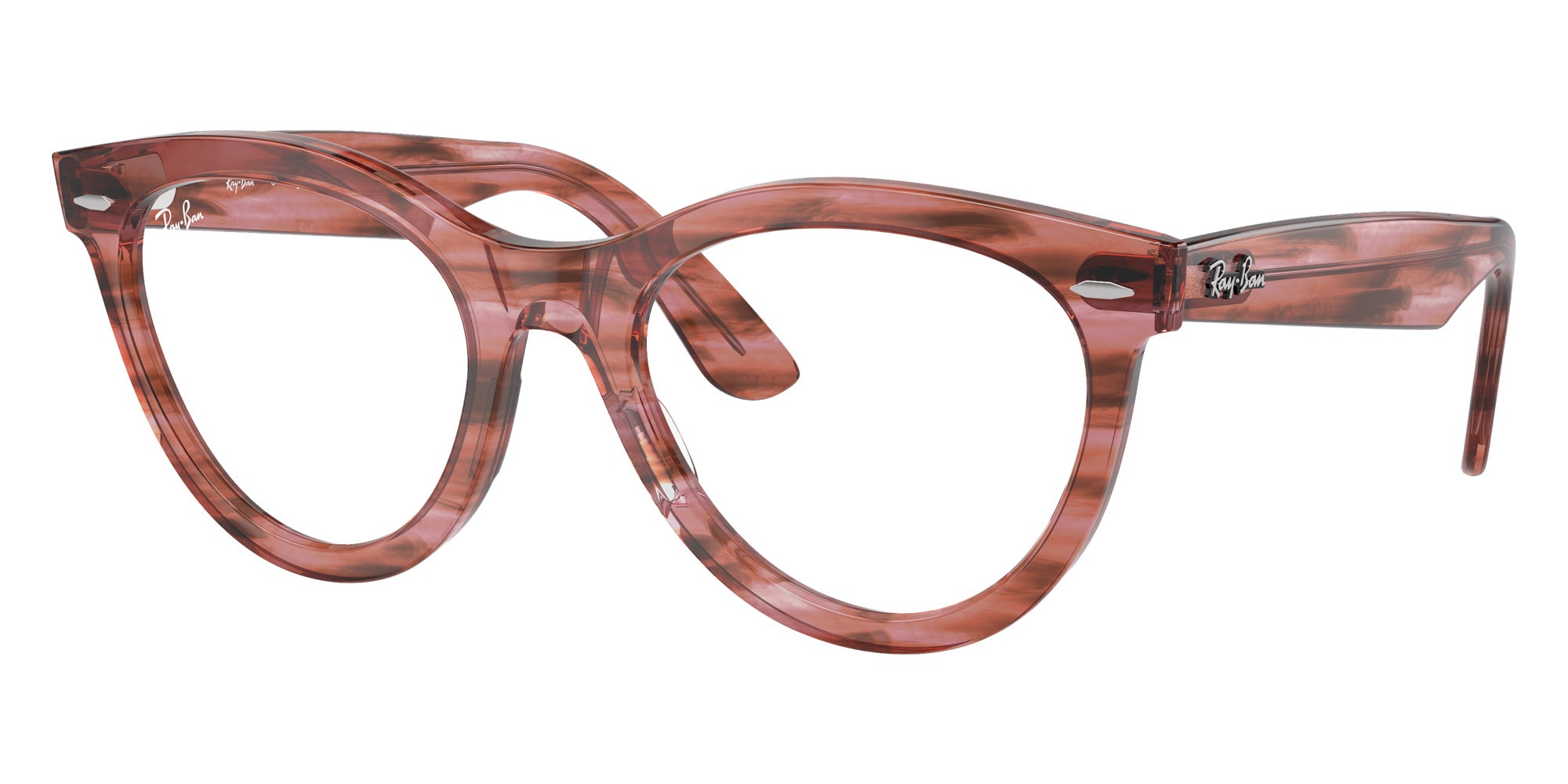Ray-Ban® RX2241VF RX2241VF 8363 51 Eyeglasses - Striped Transparent Pink