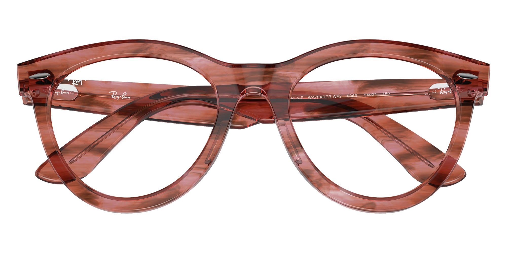 Ray-Ban® RX2241VF RX2241VF 8363 51 Eyeglasses - Striped Transparent Pink