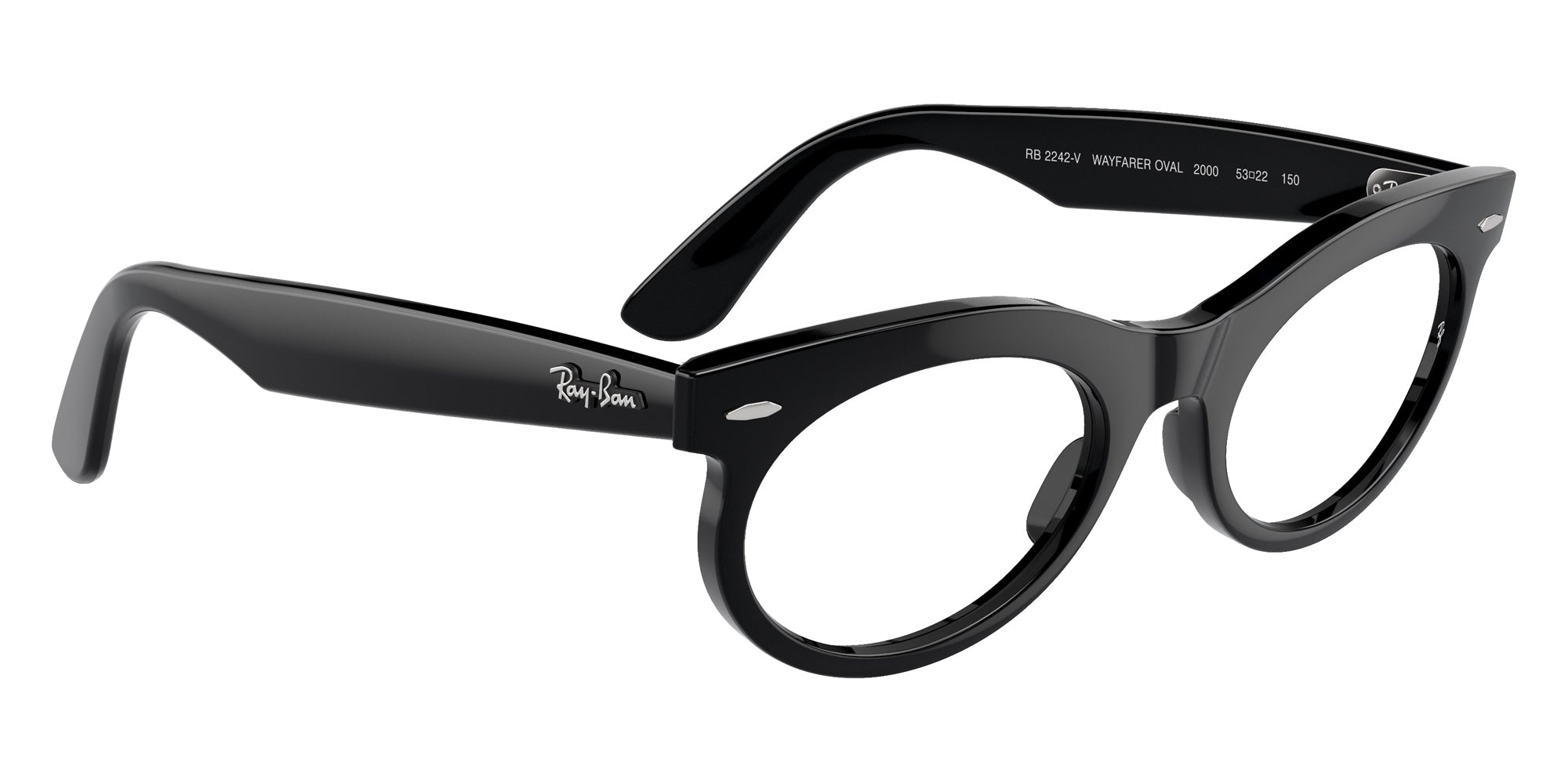 Ray-Ban® RX2242V RX2242V 2000 53 Eyeglasses - Black