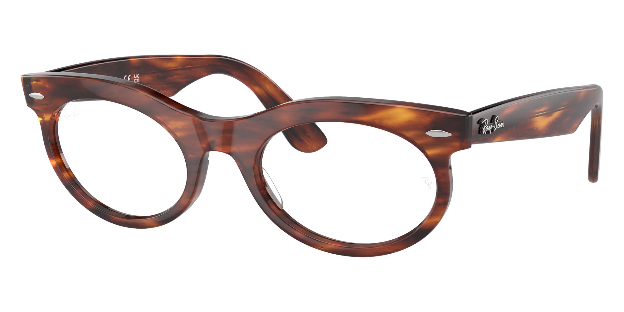 Ray-Ban® RX2242V RX2242V 2144 50 Eyeglasses - Striped Havana