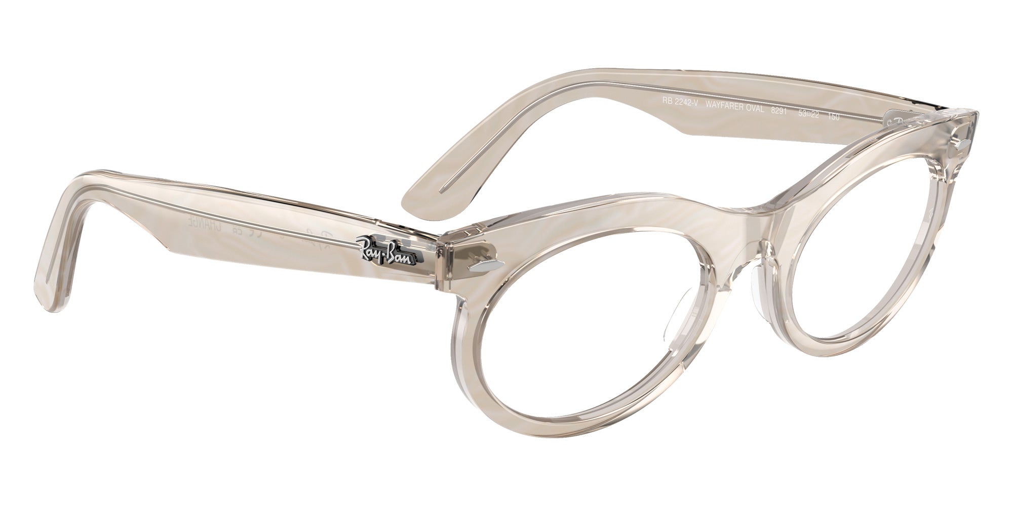 Ray-Ban® RX2242V RX2242V 8291 50 Eyeglasses - Photo Waves Gray