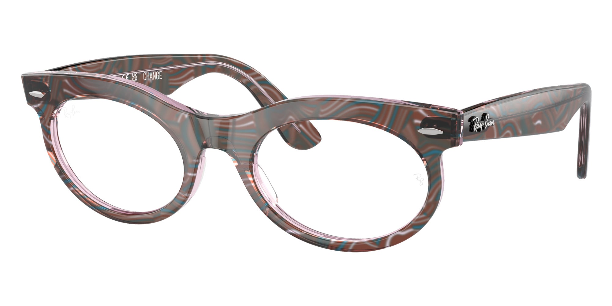 Ray-Ban® RX2242V RX2242V 8292 50 Eyeglasses - Photo Waves Purple