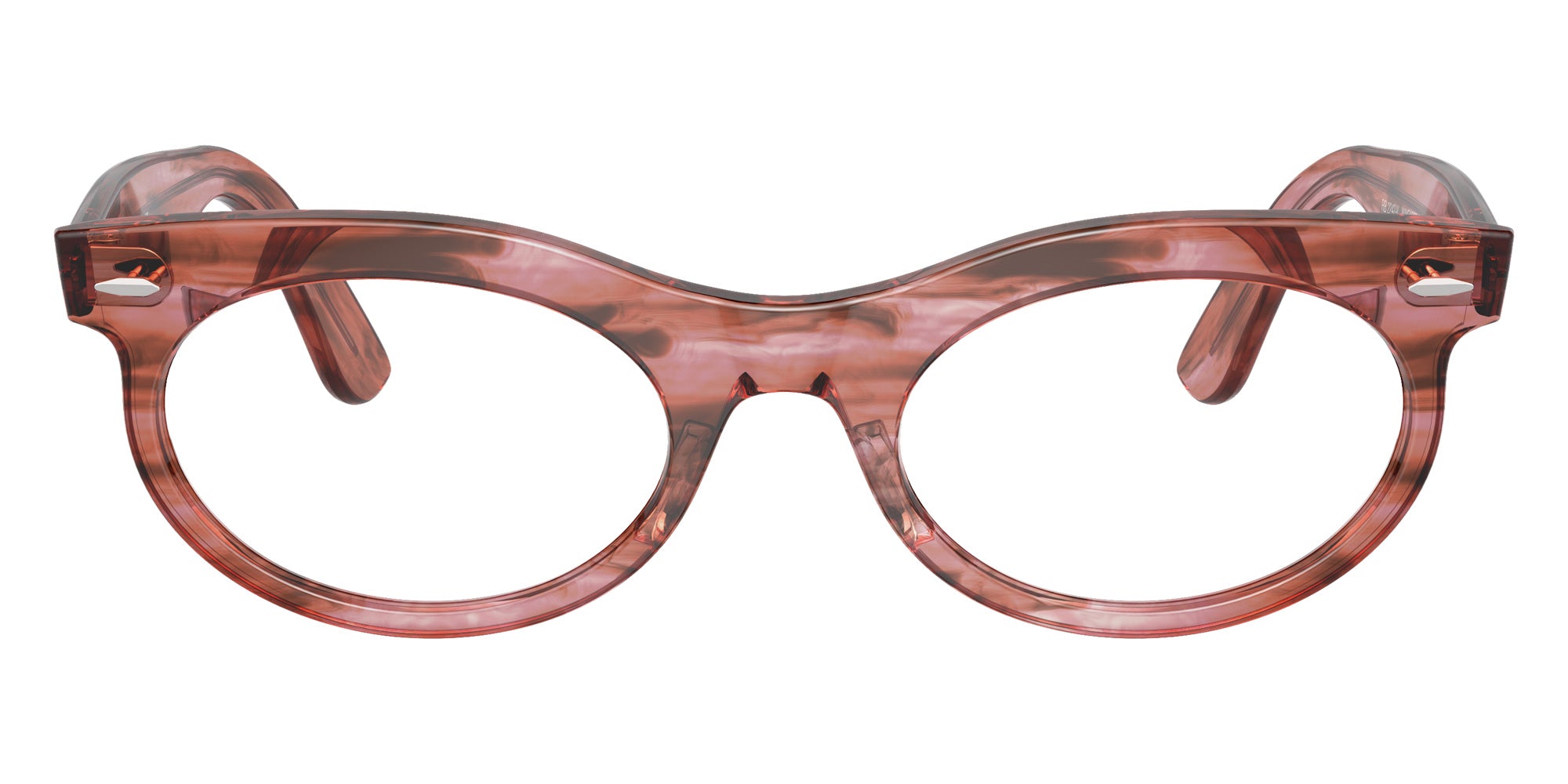 Ray-Ban® RX2242V RX2242V 8363 53 Eyeglasses - Striped Transparent Pink