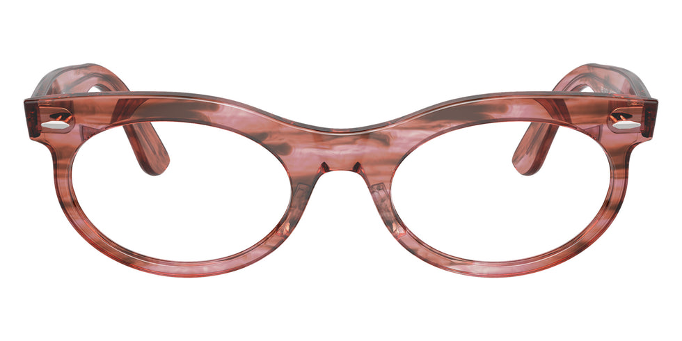 Ray-Ban® RX2242V RX2242V 8363 53 Eyeglasses - Striped Transparent Pink