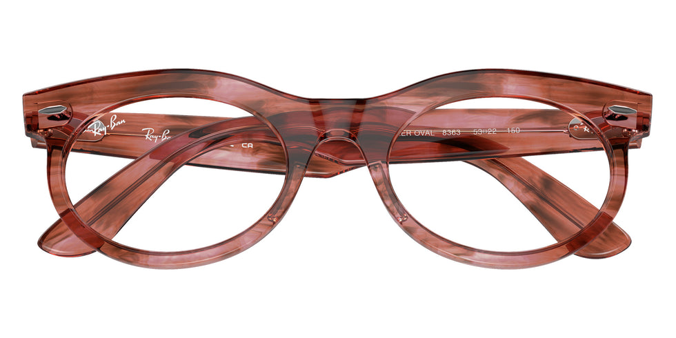 Ray-Ban® RX2242V RX2242V 8363 53 Eyeglasses - Striped Transparent Pink