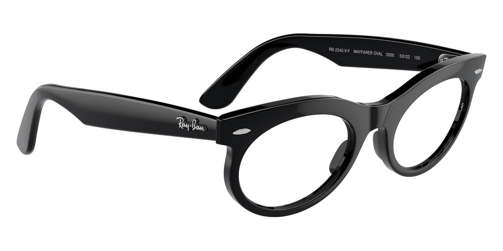 Ray-Ban® RX2242VF RX2242VF 2000 53 Eyeglasses - Black