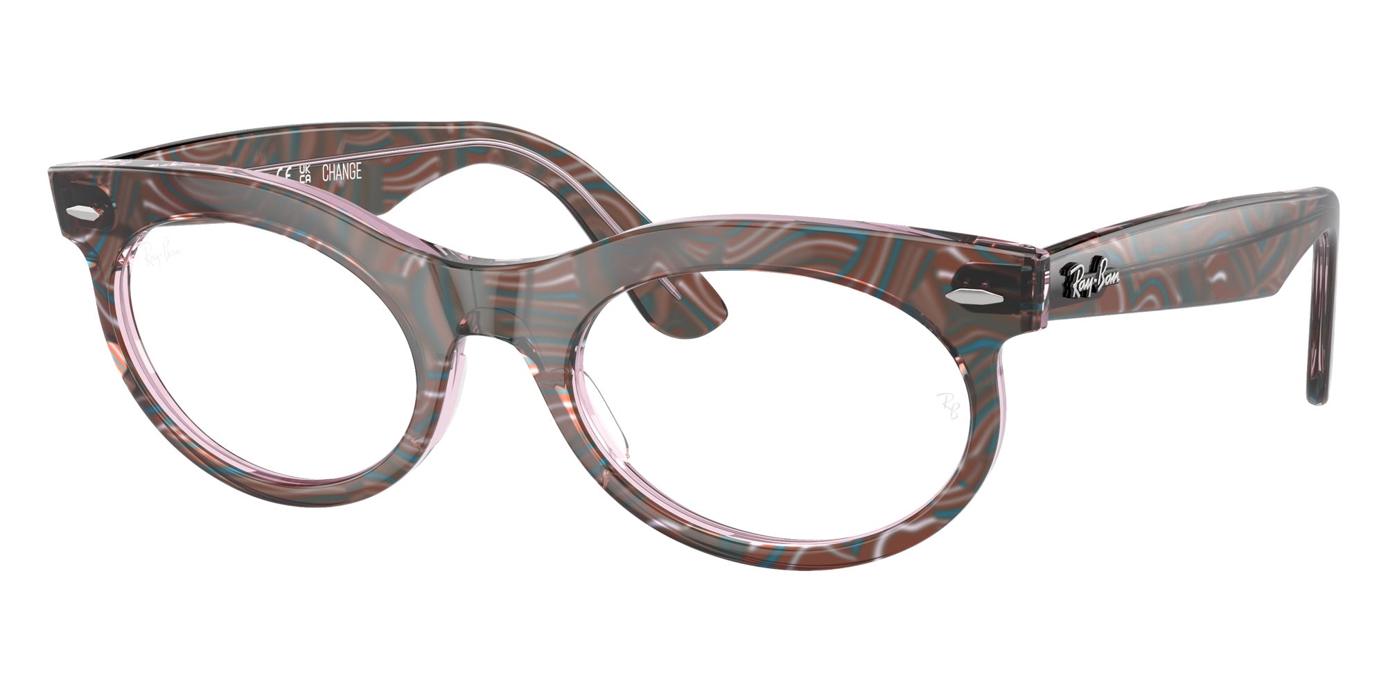 Ray-Ban® RX2242VF RX2242VF 8292 53 Eyeglasses - Photo Waves Purple
