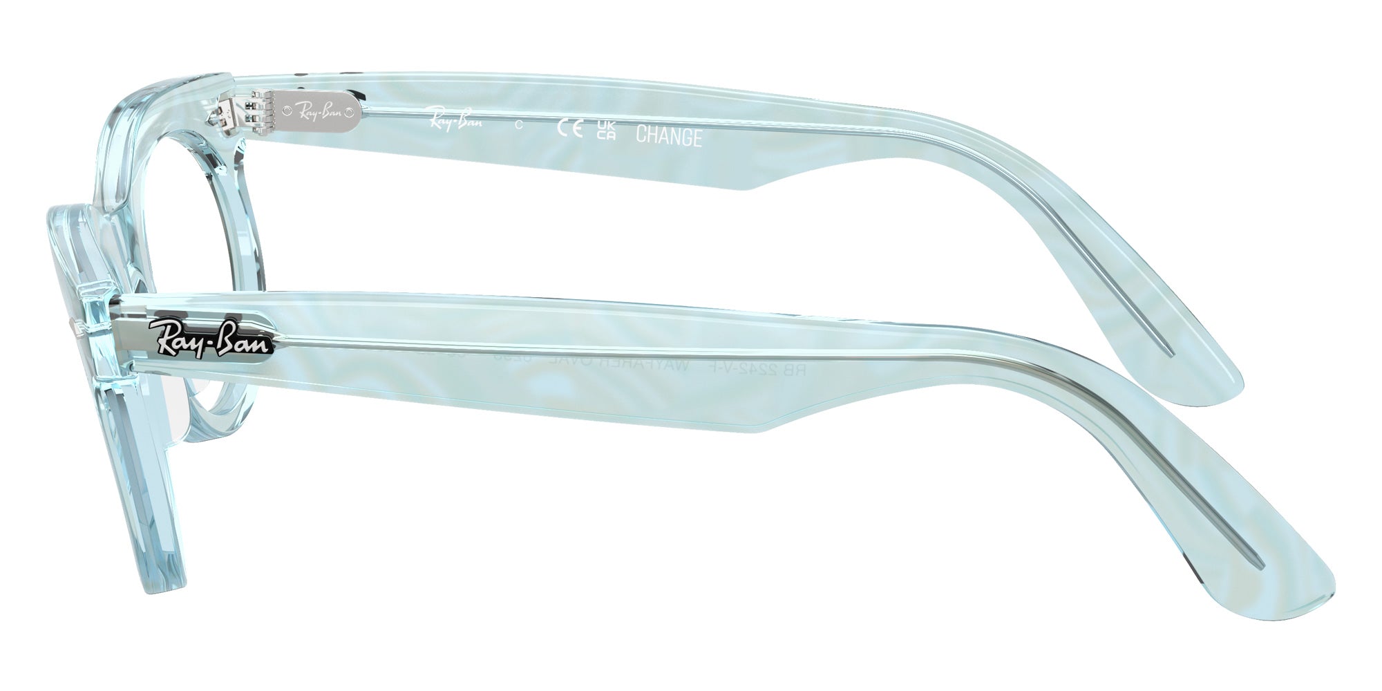 Ray-Ban® RX2242VF RX2242VF 8293 53 Eyeglasses - Photo Waves Azure