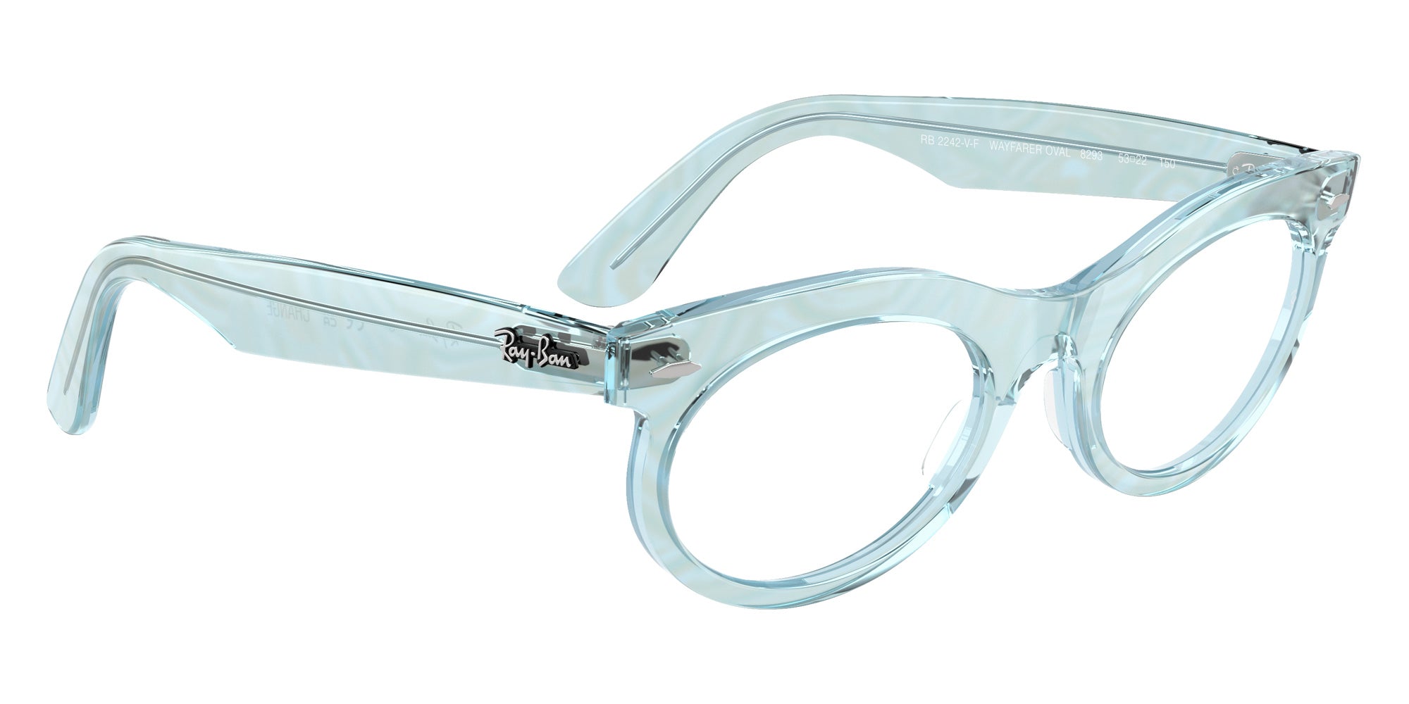 Ray-Ban® RX2242VF RX2242VF 8293 53 Eyeglasses - Photo Waves Azure
