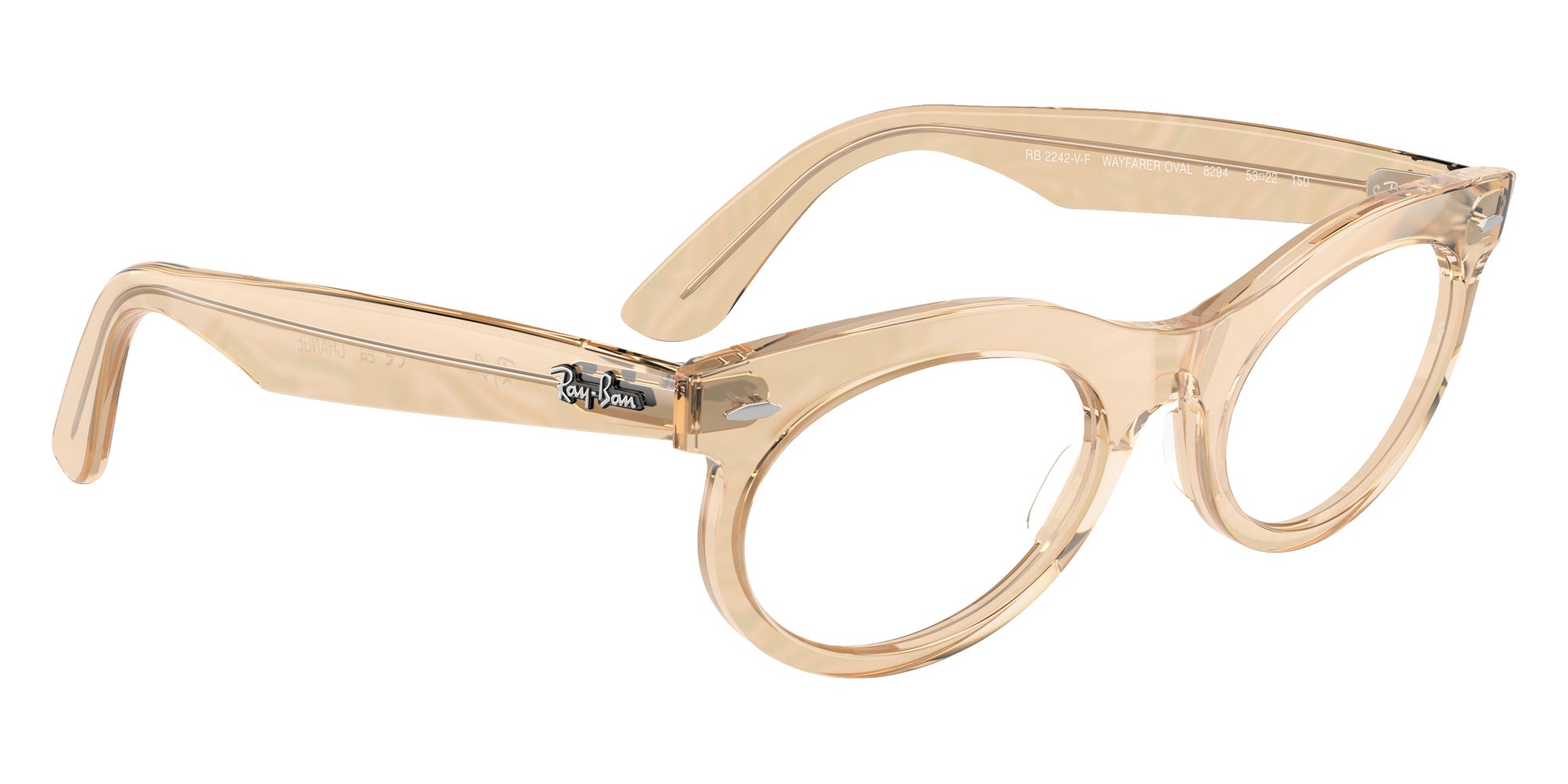 Ray-Ban® RX2242VF RX2242VF 8294 53 Eyeglasses - Photo Waves Brown