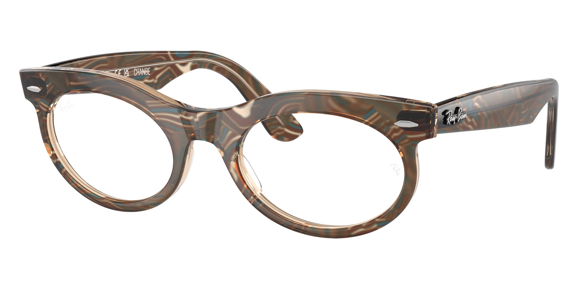 Ray-Ban® RX2242VF RX2242VF 8294 53 Eyeglasses - Photo Waves Brown