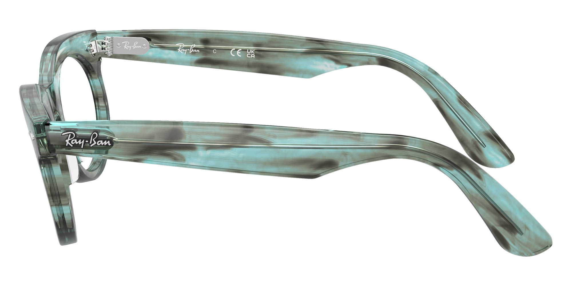 Ray-Ban® RX2242VF RX2242VF 8362 53 Eyeglasses - Striped Transparent Green
