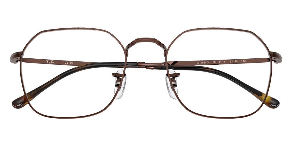 Ray-Ban® RX3694V RX3694V 2511 53 Eyeglasses - Brown