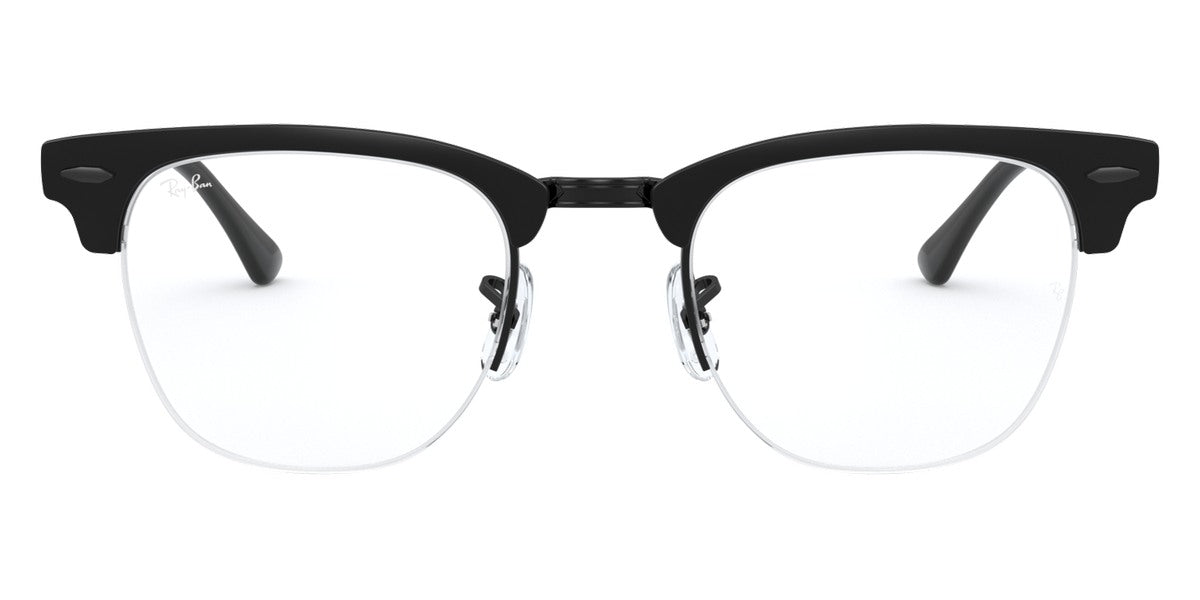 Ray-Ban® Clubmaster Metal RX3716Vm RX3716VM 2904 50 - Matte Black On Black Eyeglasses