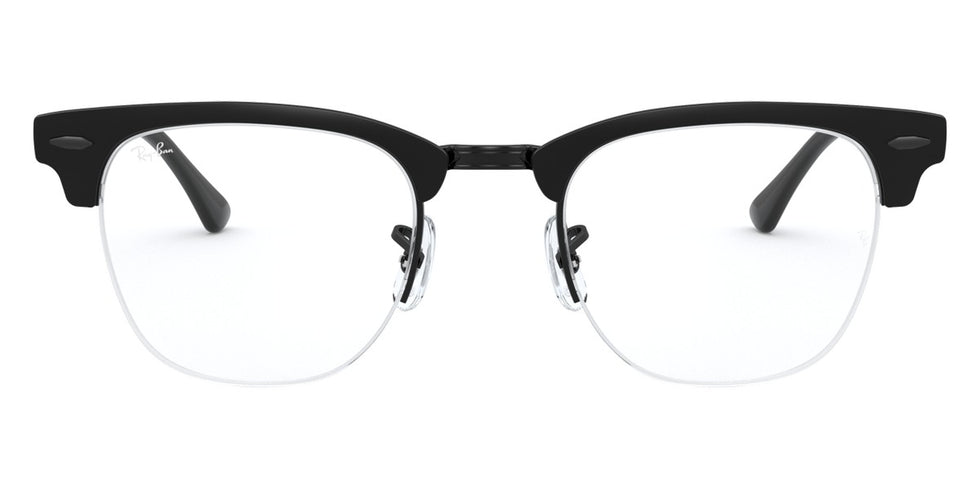 Ray-Ban® Clubmaster Metal RX3716Vm RX3716VM 2904 50 - Matte Black On Black Eyeglasses