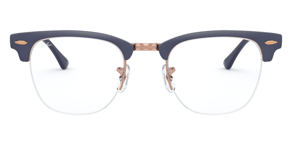 Ray-Ban® Clubmaster Metal RX3716Vm RX3716VM 3055 50 - Matte Dark Blue On Copper Eyeglasses