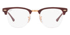 Ray-Ban® Clubmaster Metal RX3716Vm RX3716VM 3147 50 - Bordeaux on Rose Gold Eyeglasses