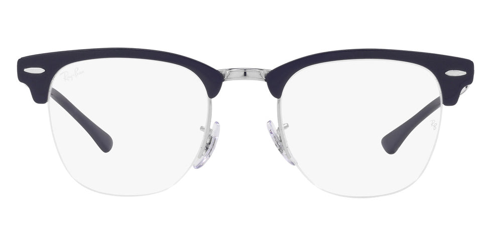 Ray-Ban® Clubmaster Metal RX3716Vm RX3716VM 3148 50 - Blue on Silver Eyeglasses