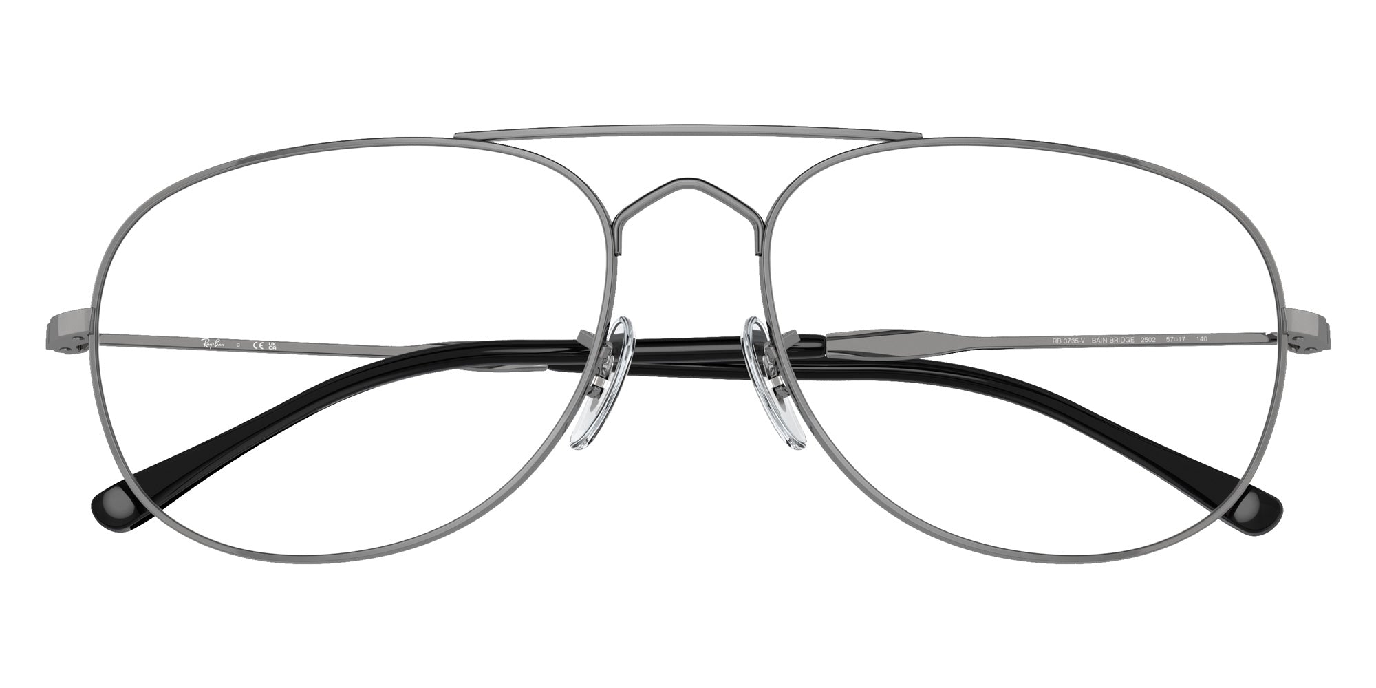 Ray-Ban® RX3735V RX3735V 2502 57 Eyeglasses - Gunmetal